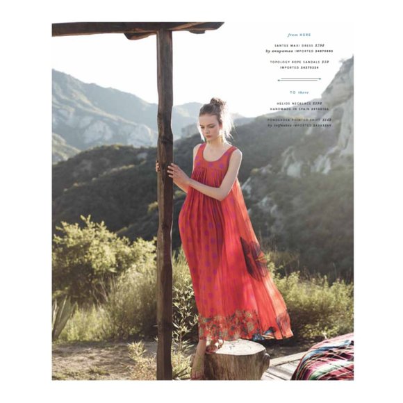 Anthropologie Anupamaa Santee Maxi Silk Boho Dress - Picture 5 of 9